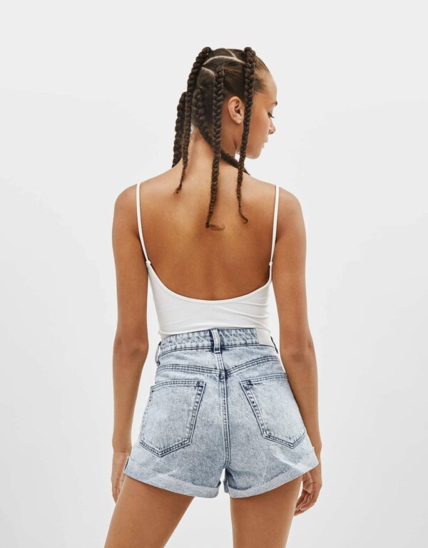 Tie-up Denim Shorts – Image 3