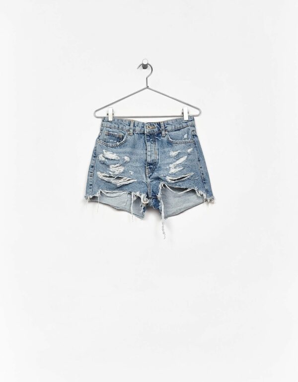 High Waist Denim Shorts – Image 2